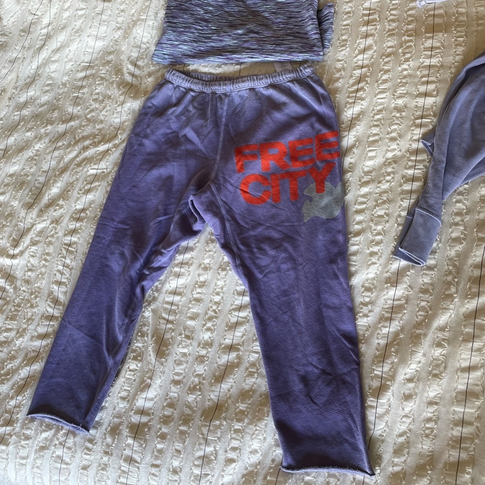 BUNDLE Aviator Nation Zip-Up XS & Free City Sweatpants Small EUC! - Picture 9 of 16